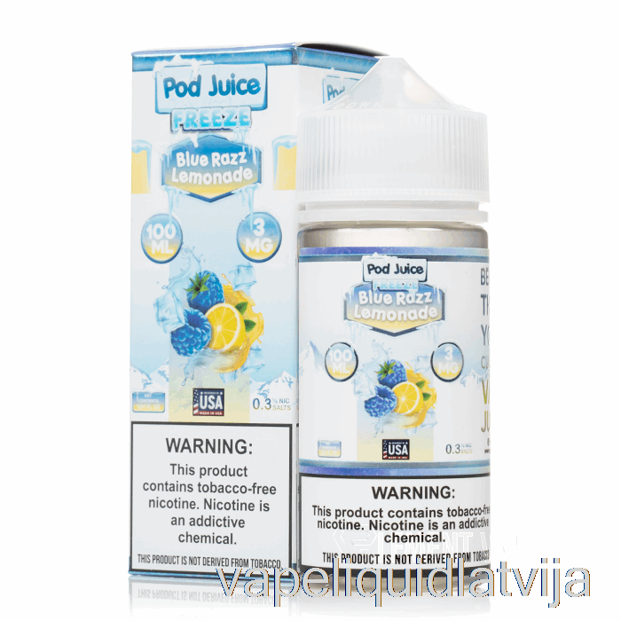 Freeze Blue Razz Limonāde - Pāksts Sula - 100ml 12mg Vape šķidrums